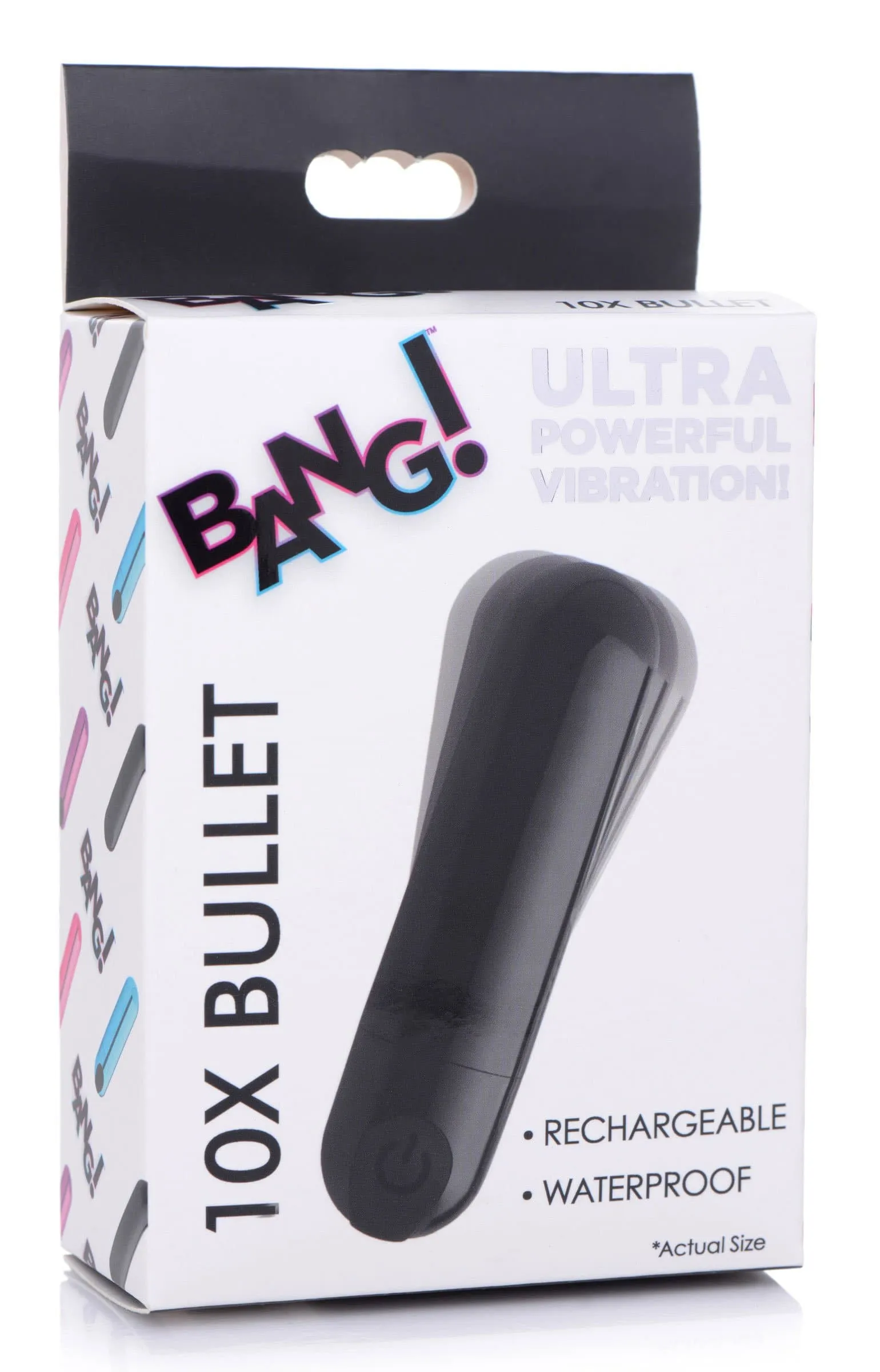 10x Rechargeable Vibrating Metallic Bullet - Black