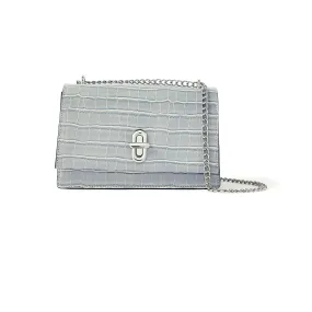 Accessorize London Women's Faux Leather Grey Croc lock shoulder Sling Bag