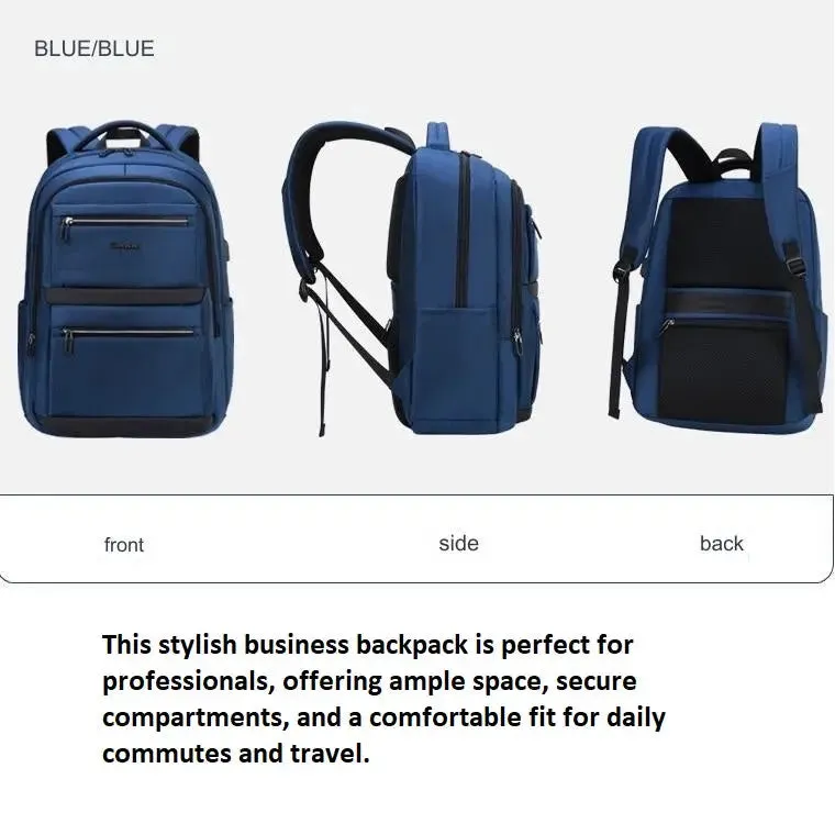 Anti-theft Business Laptop Backpack Bag for Men Women with USB Charging Port 1229