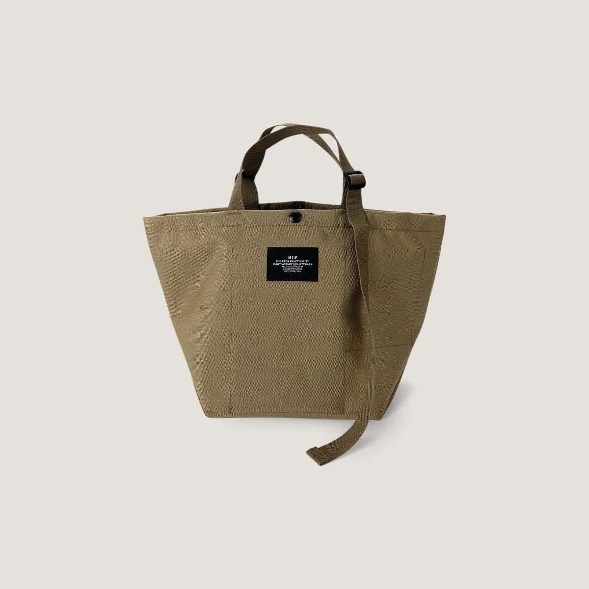 Bags in Progress New Small Carry-all Tote - Khaki (black pocket)