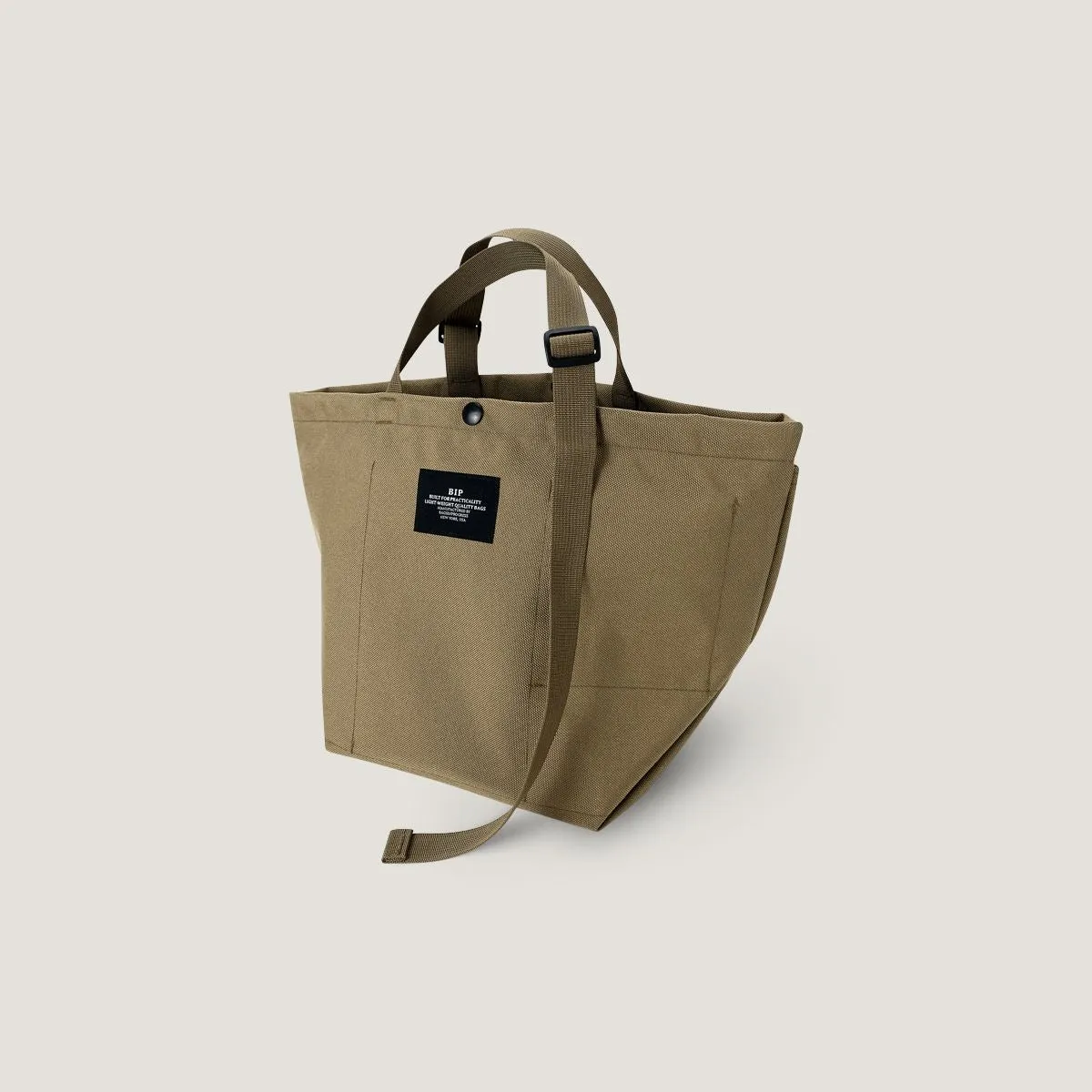 Bags in Progress New Small Carry-all Tote - Khaki (black pocket)