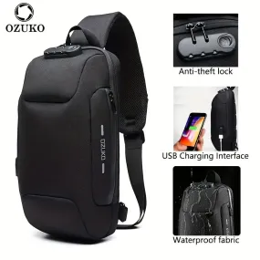 Bags  OZUKO Men's Anti-Theft Chest Bag With Password Lock