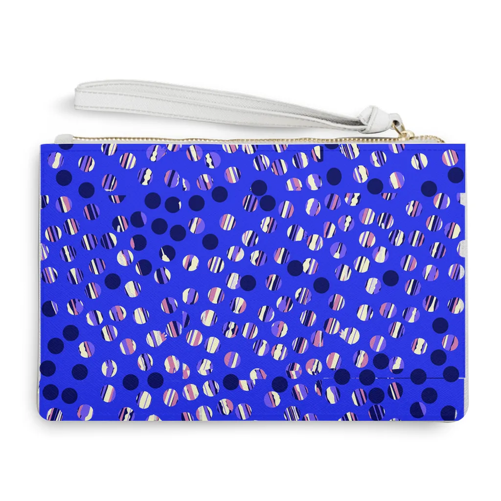 Blue Retro Vegan Leather unisex Clutch Bags, matching accessories