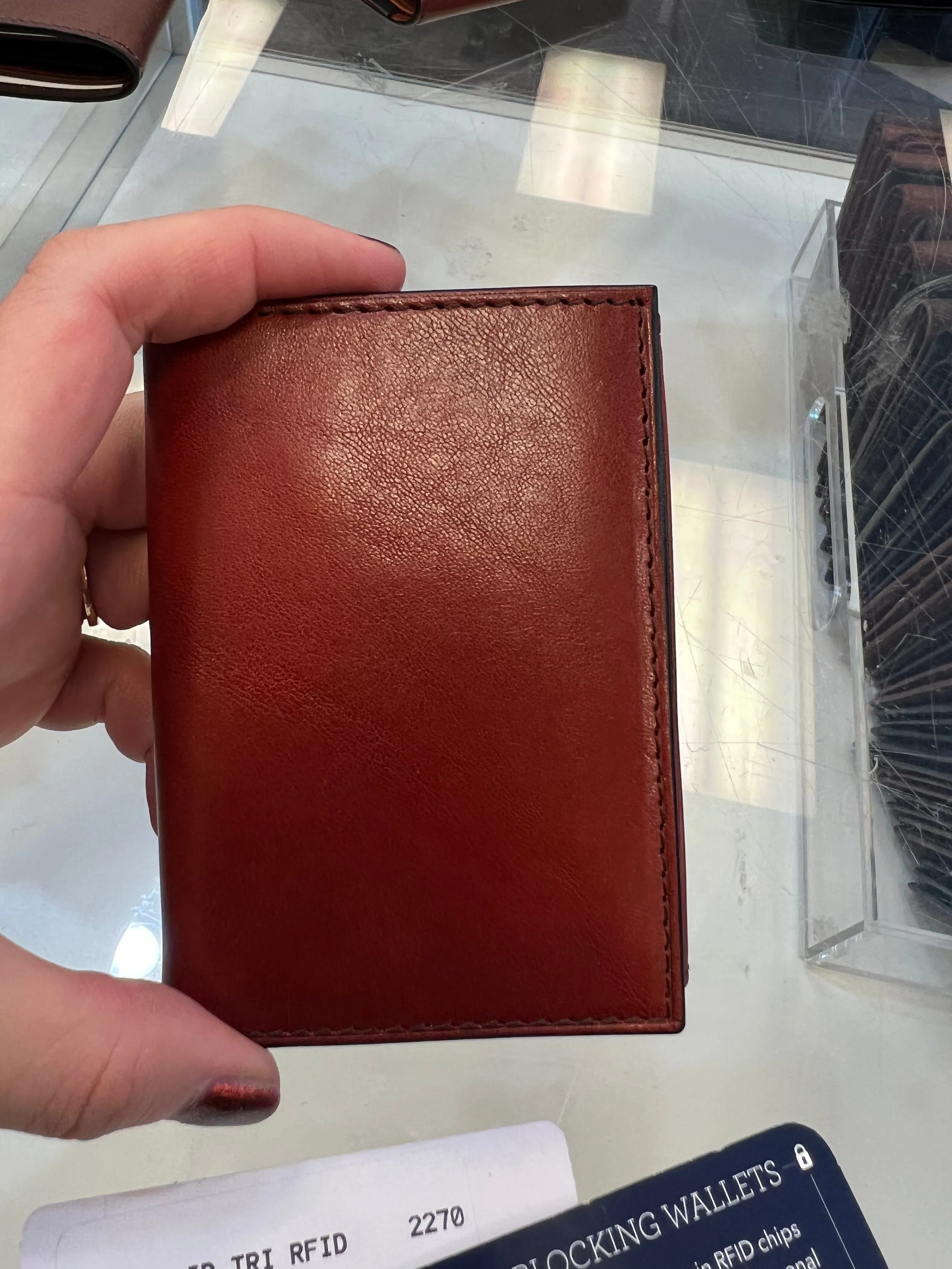 Bosca Double ID Trifold RFID Leather Wallet