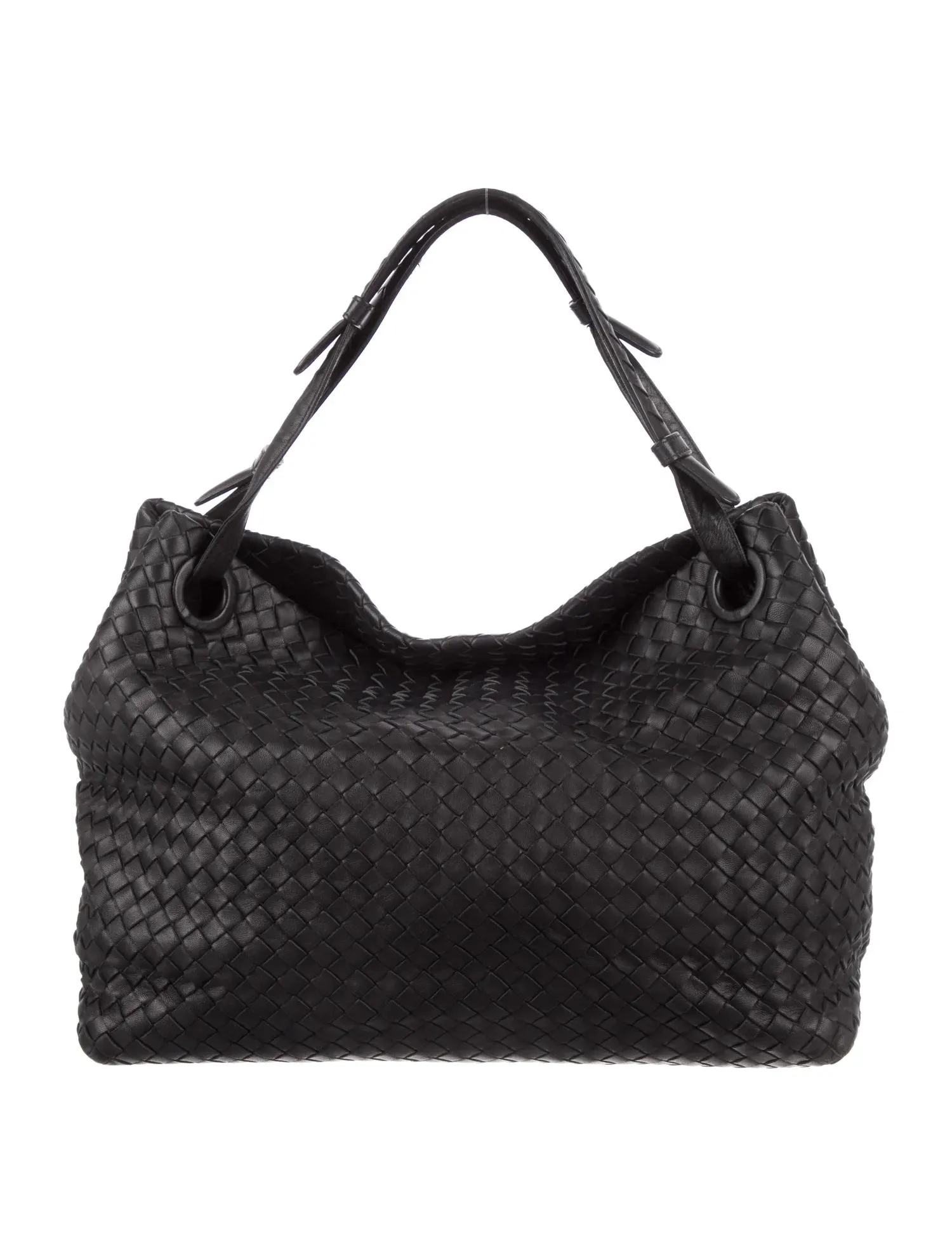 BOTTEGA VENETA NAPPA LEATHER INTRECCIATO MEDIUM GARDA BAG