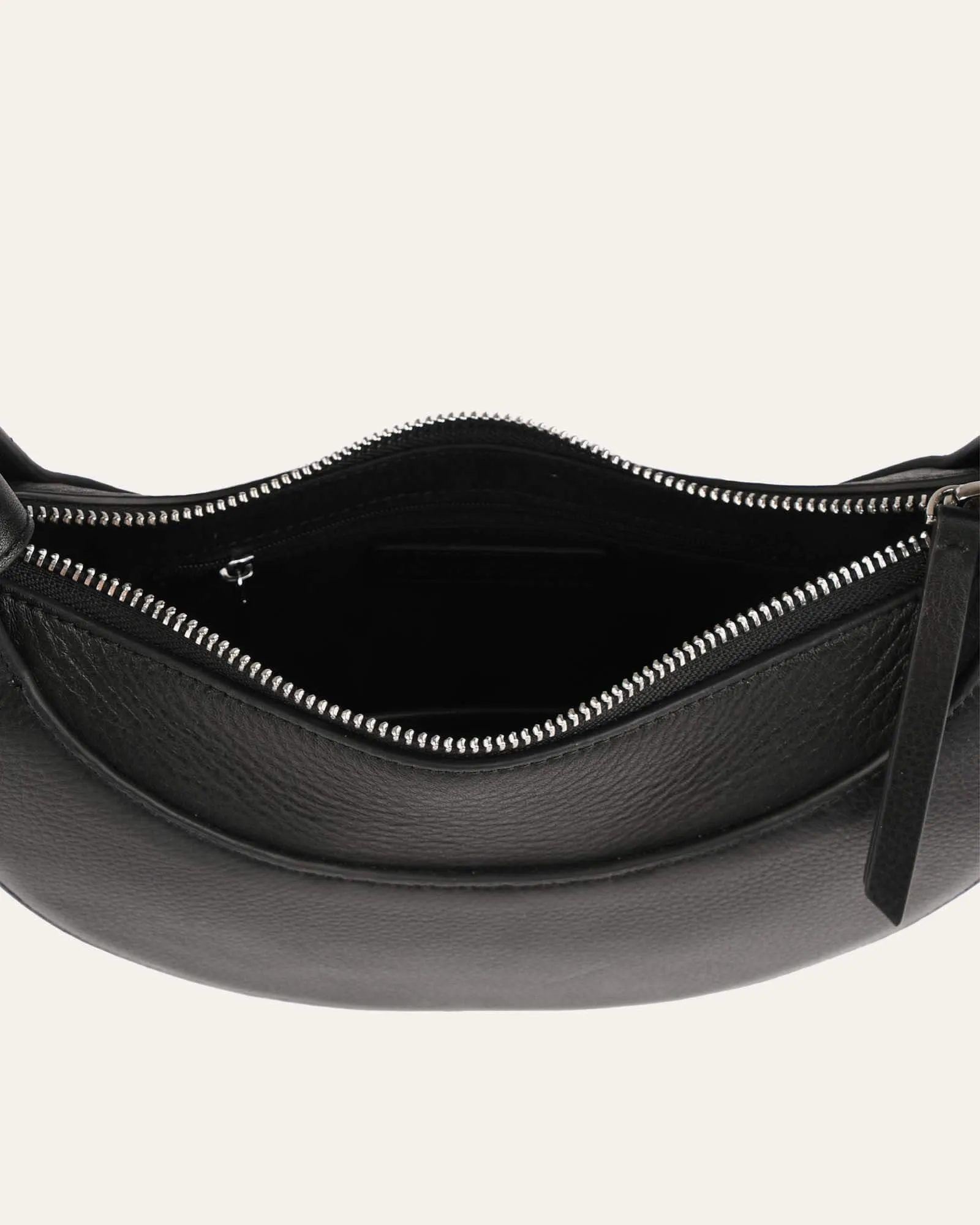 CATO SHOULDER BAG BLACK LEATHER