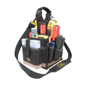 CLC Tool Works Series 1526 Electrical and Maintenance Tool Carrier, 8 in W, 16 in D, 8 in H, 25-Pocket, Polyester