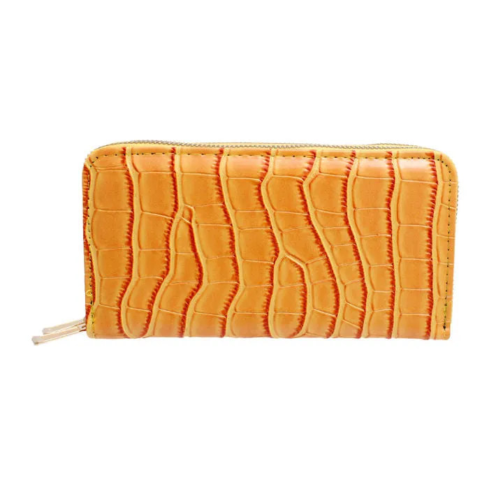 Croc Double Zipper Wallet