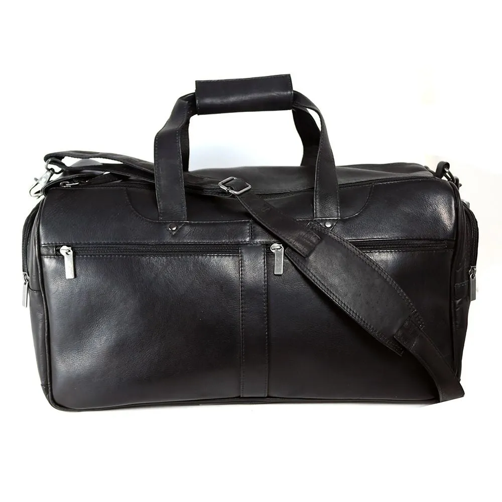 DayTrekr Leather Speed-Zip Carry-On Duffel Bag