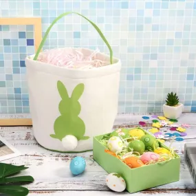 Easter Tote Bags Kids Easter Baskets Bunny Rabbit Basket Tote For Egg Hunting