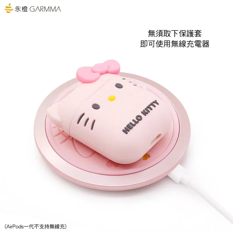 GARMMA Hello Kitty Shockproof Apple AirPods 2&1 Silicone Case Cover with Carabiner Clip