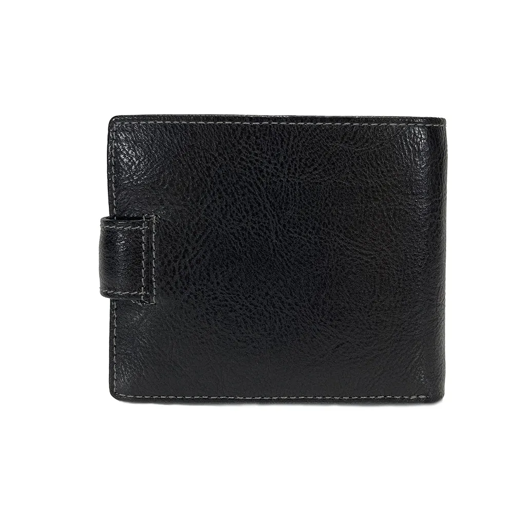 Golunski RFID Leather Tab Close Wallet - Style: RF14 - Black