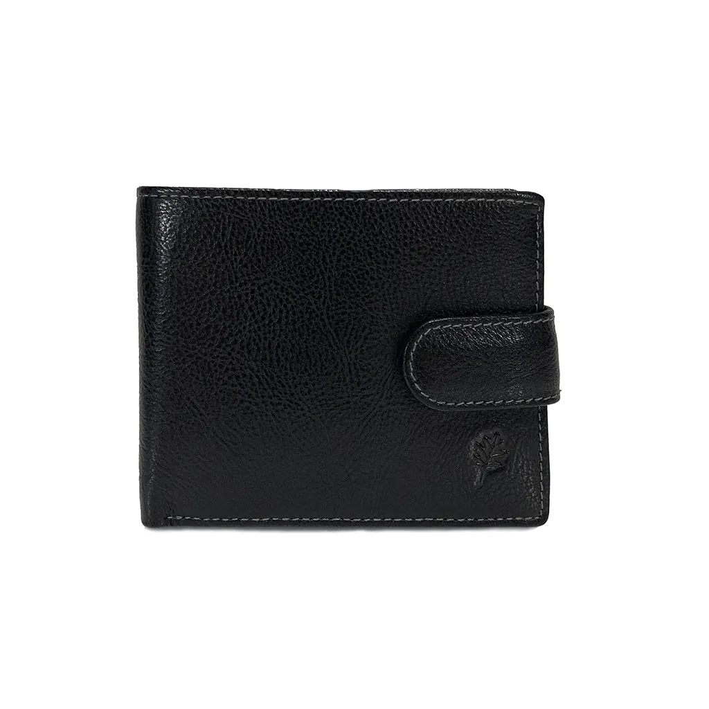 Golunski RFID Leather Tab Close Wallet - Style: RF14 - Black