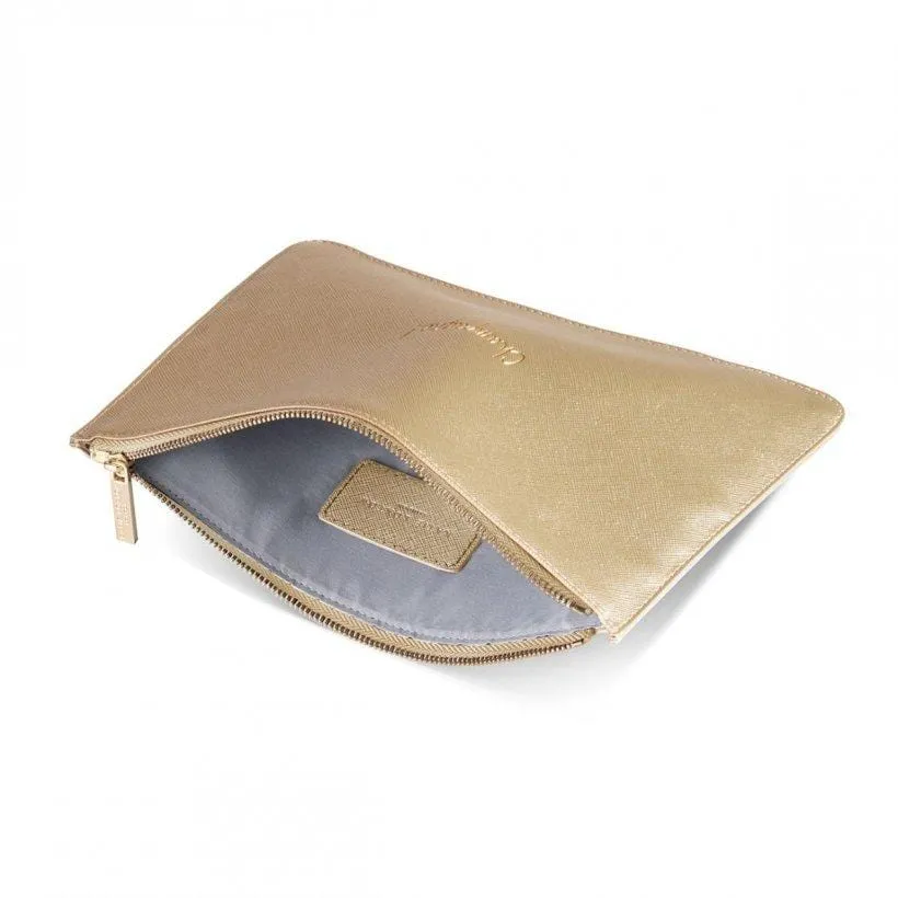 Katie Loxton T ‘Champagne’ Perfect Pouch in Gold KLB357