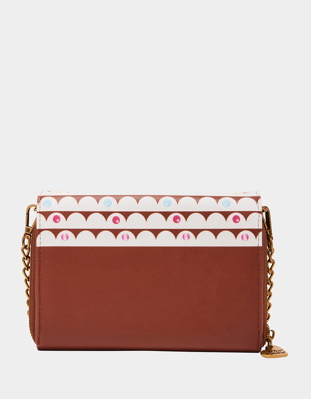 KITSCH GINGERBREAD WALLET ON STRING BROWN