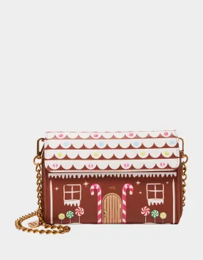 KITSCH GINGERBREAD WALLET ON STRING BROWN