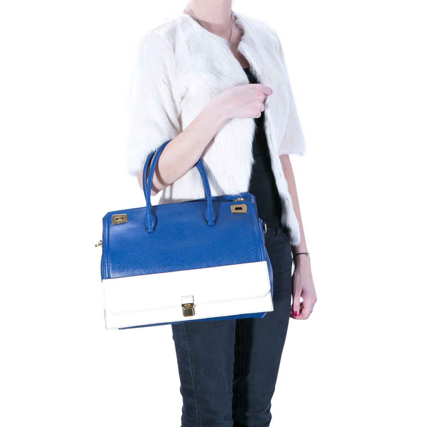 Madras Two Tone Tote