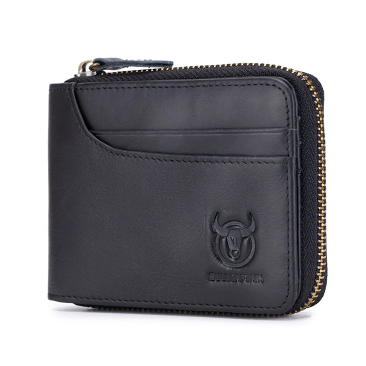 Men Genuine Leather RFID Blocking Antimagnetic Wallets Bifold Short Multi-caed Slot Credit Card Holder Coin Purse