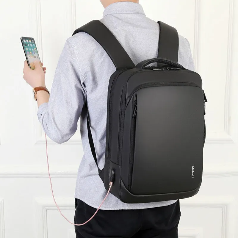 Men Large Capacity Multifunctional Loptop Backpack With USB Charging Port