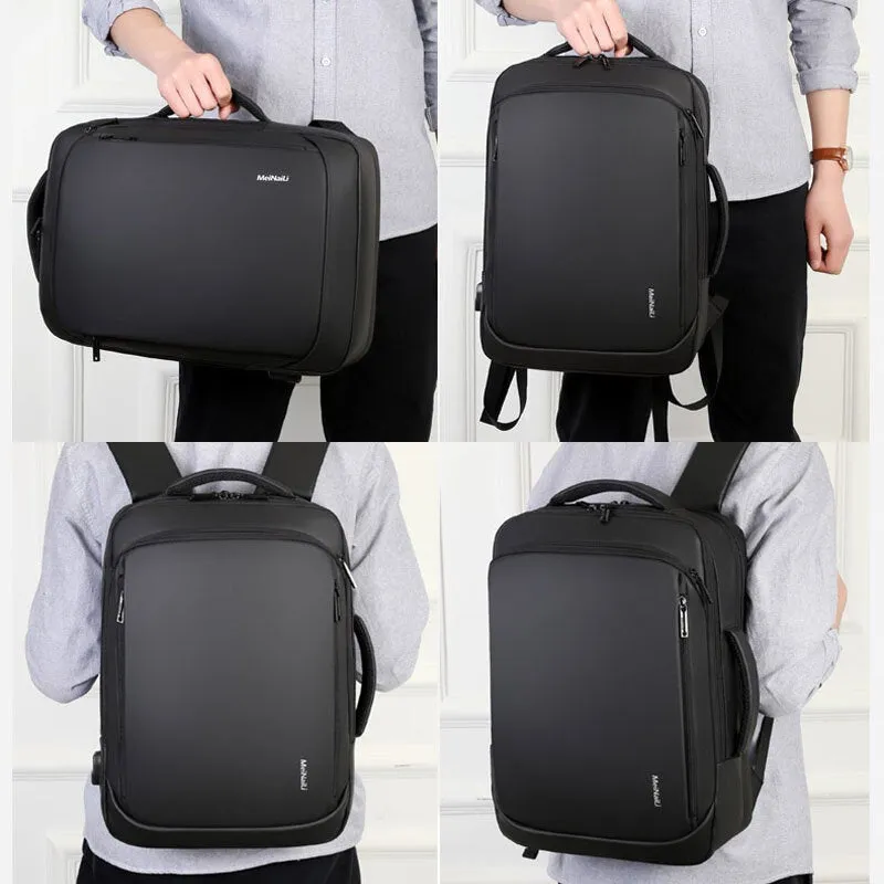 Men Large Capacity Multifunctional Loptop Backpack With USB Charging Port