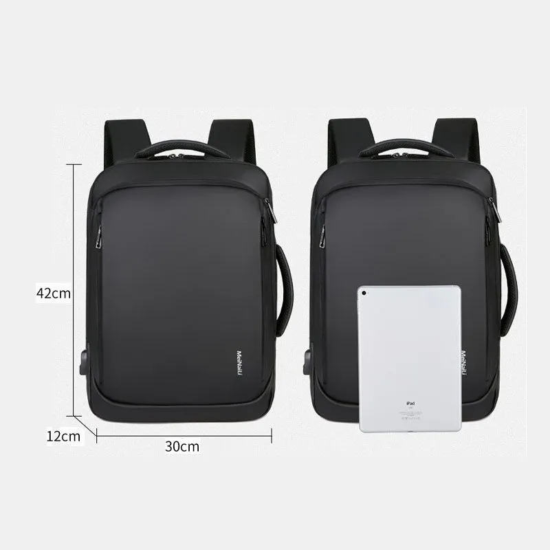 Men Large Capacity Multifunctional Loptop Backpack With USB Charging Port