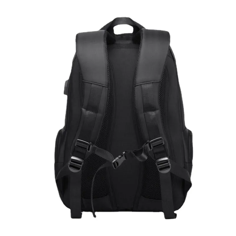 Men Large Capacity Nylon Fashion Casual Backpack With USB Charging Port For Travel Outdoor