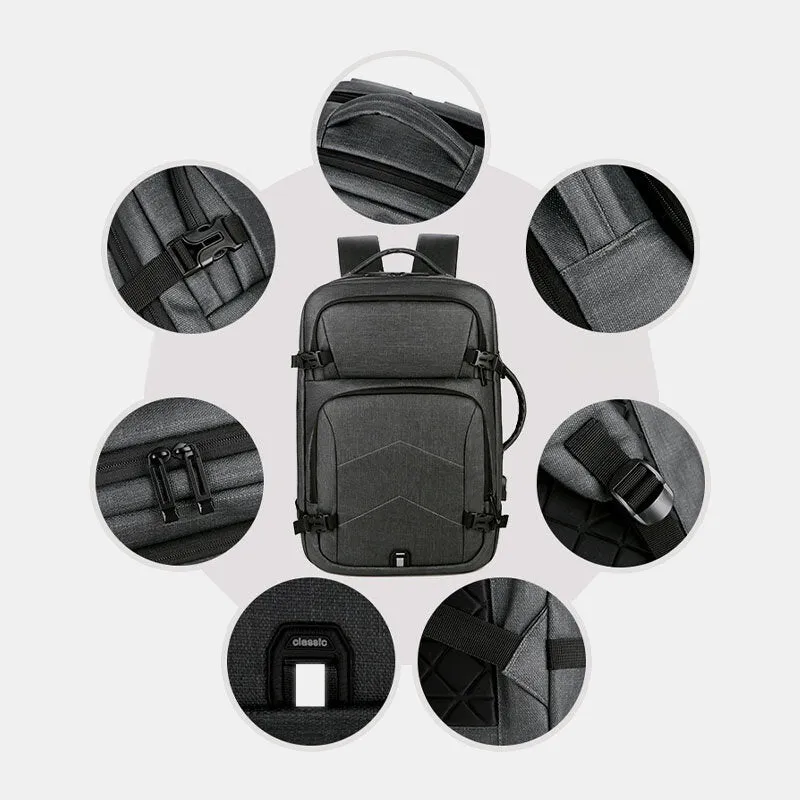 Men Large Capacity Waterproof USB Charging 16 Inch Laptop Bag Business Outdoor Handbag Backpack