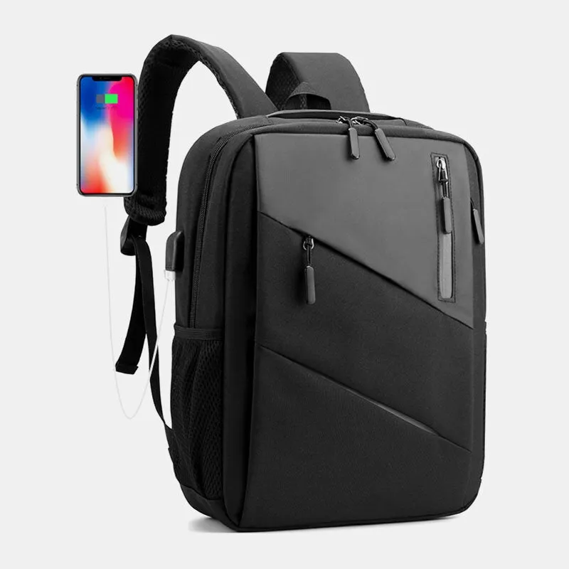 Men Large Capacity With USB Charging Business Travel Outdoor School Bag 14 Inch Laptop Backpack