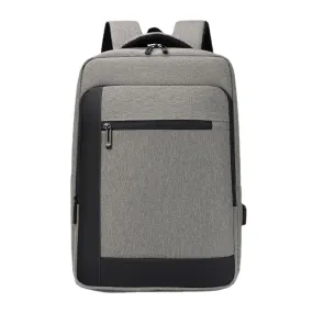 Men Multi-pocket USB Charging Breathable Waterproof Backpack Casual  Business 15.6 Inch Laptop Bag Shoulder