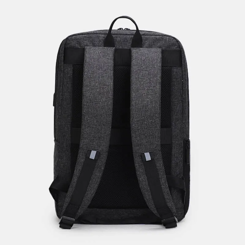 Men Multifunctional Large Capacity Backpack Computer Bag With USB Charging Port