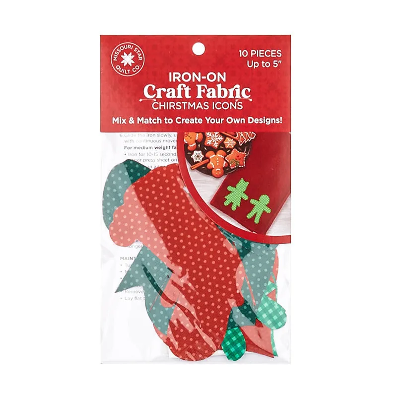 Missouri Star Iron-on Fabric - Christmas Shapes