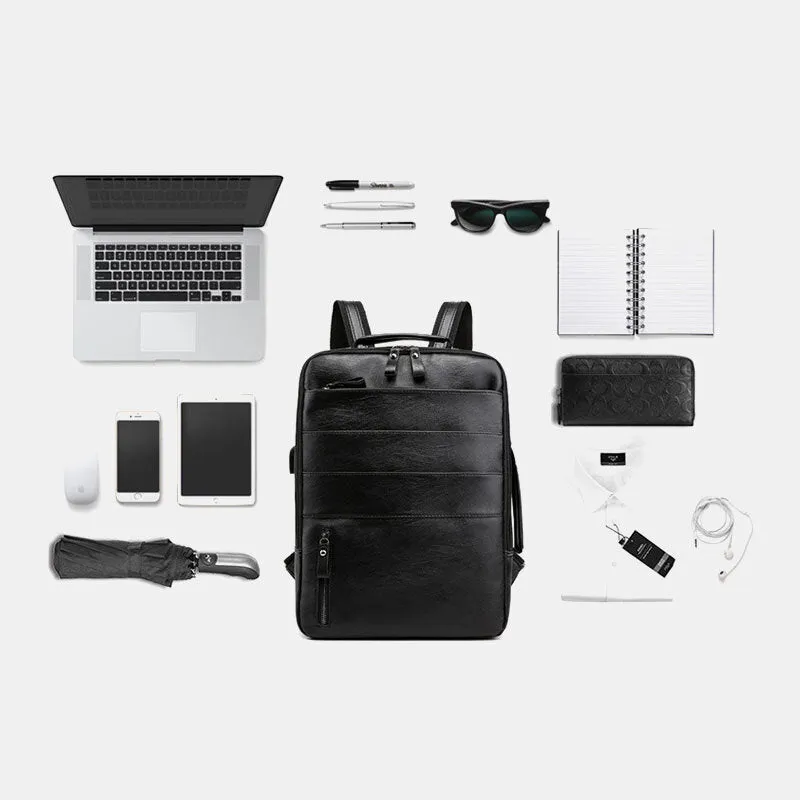 Multifunctional Large Capacity Backpack Laptop Bag With USB Charging Port For Business