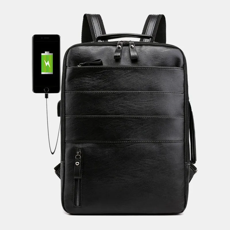 Multifunctional Large Capacity Backpack Laptop Bag With USB Charging Port For Business