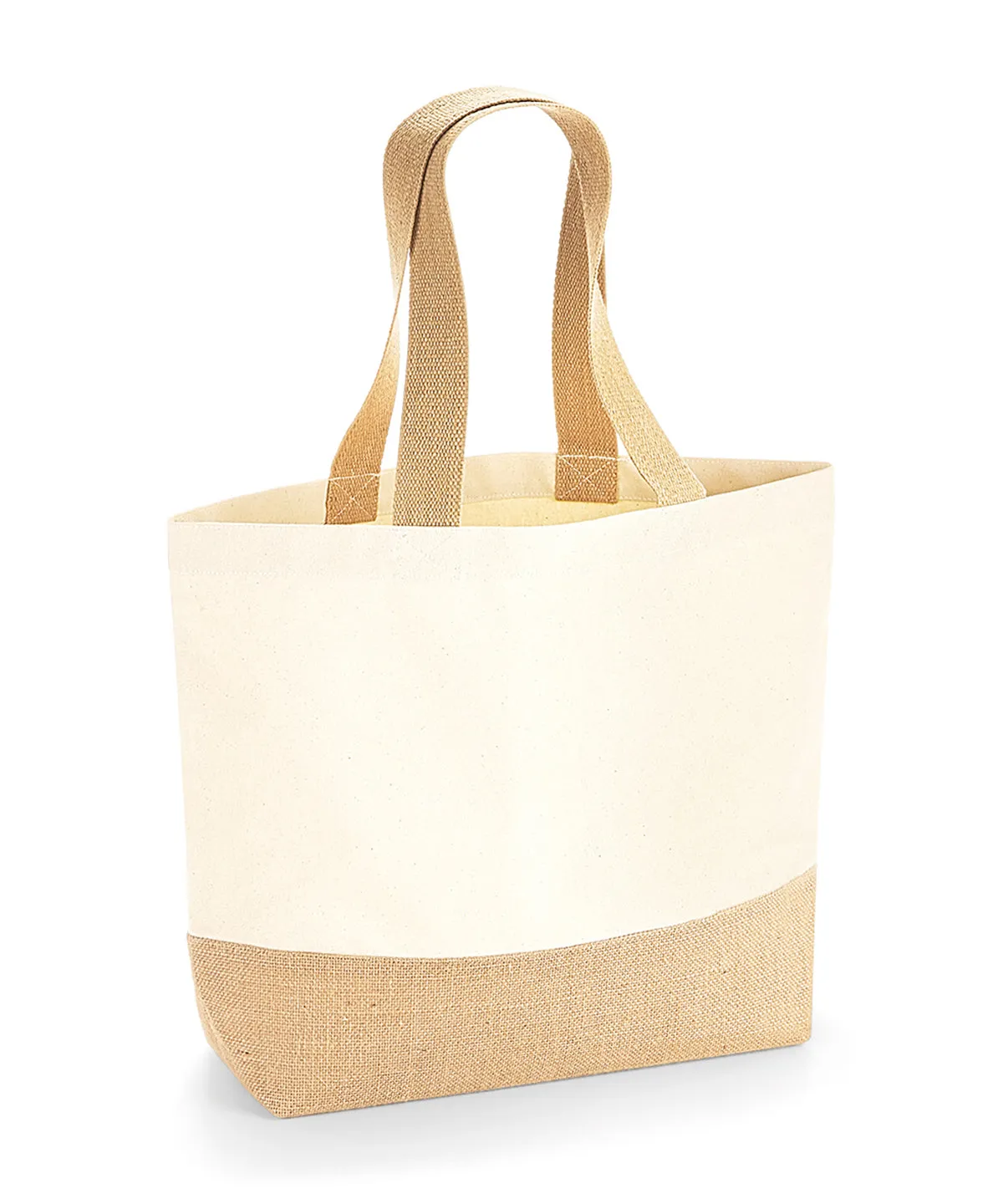 Natural - Jute base canvas tote