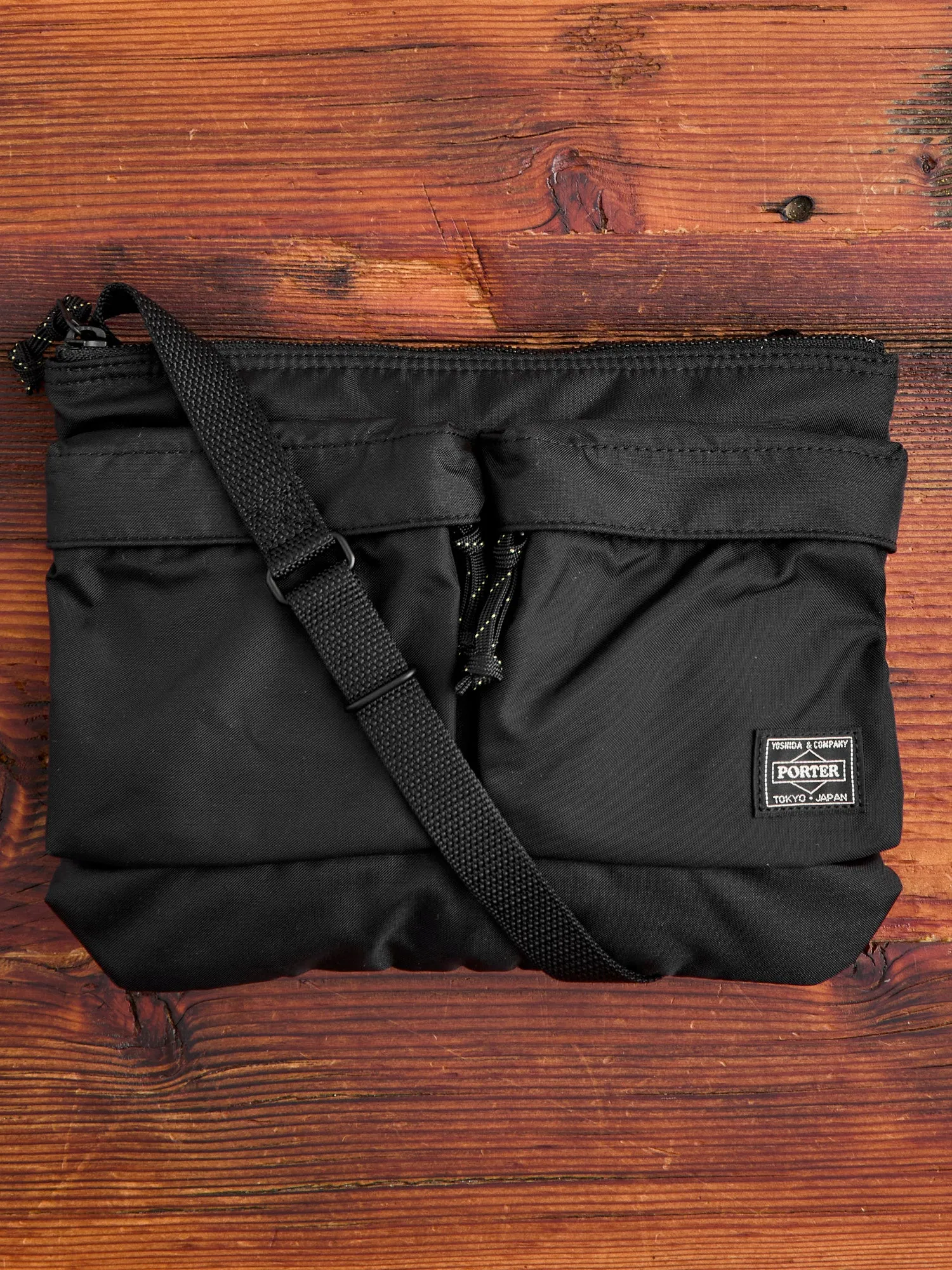 "Force" Shoulder Bag in Black