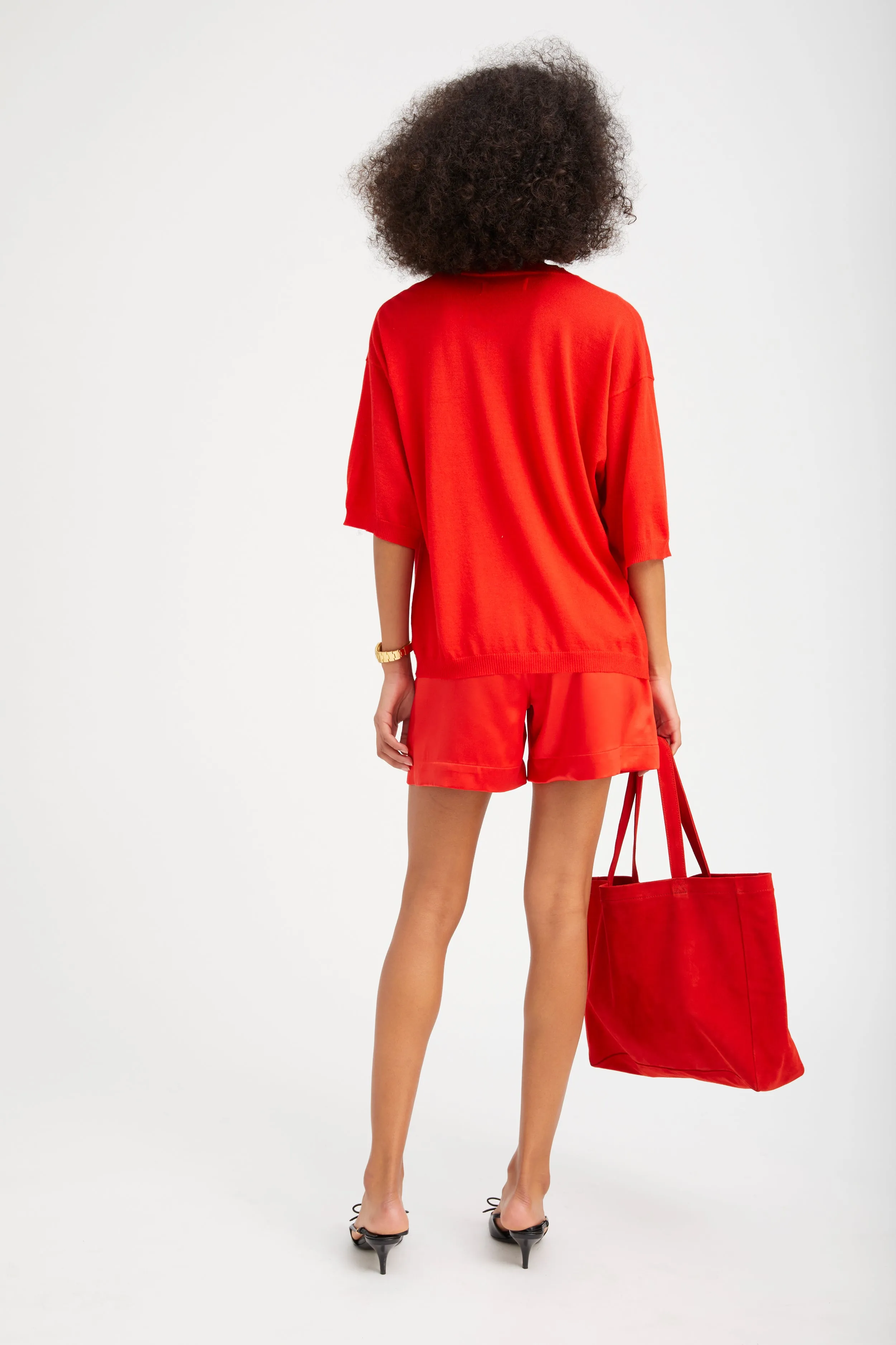 Red Suede Everyday Tote