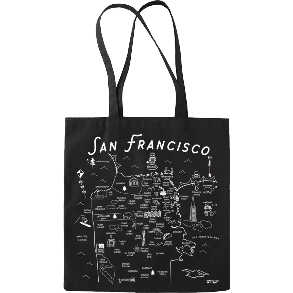 San Francisco Black Everyday Tote