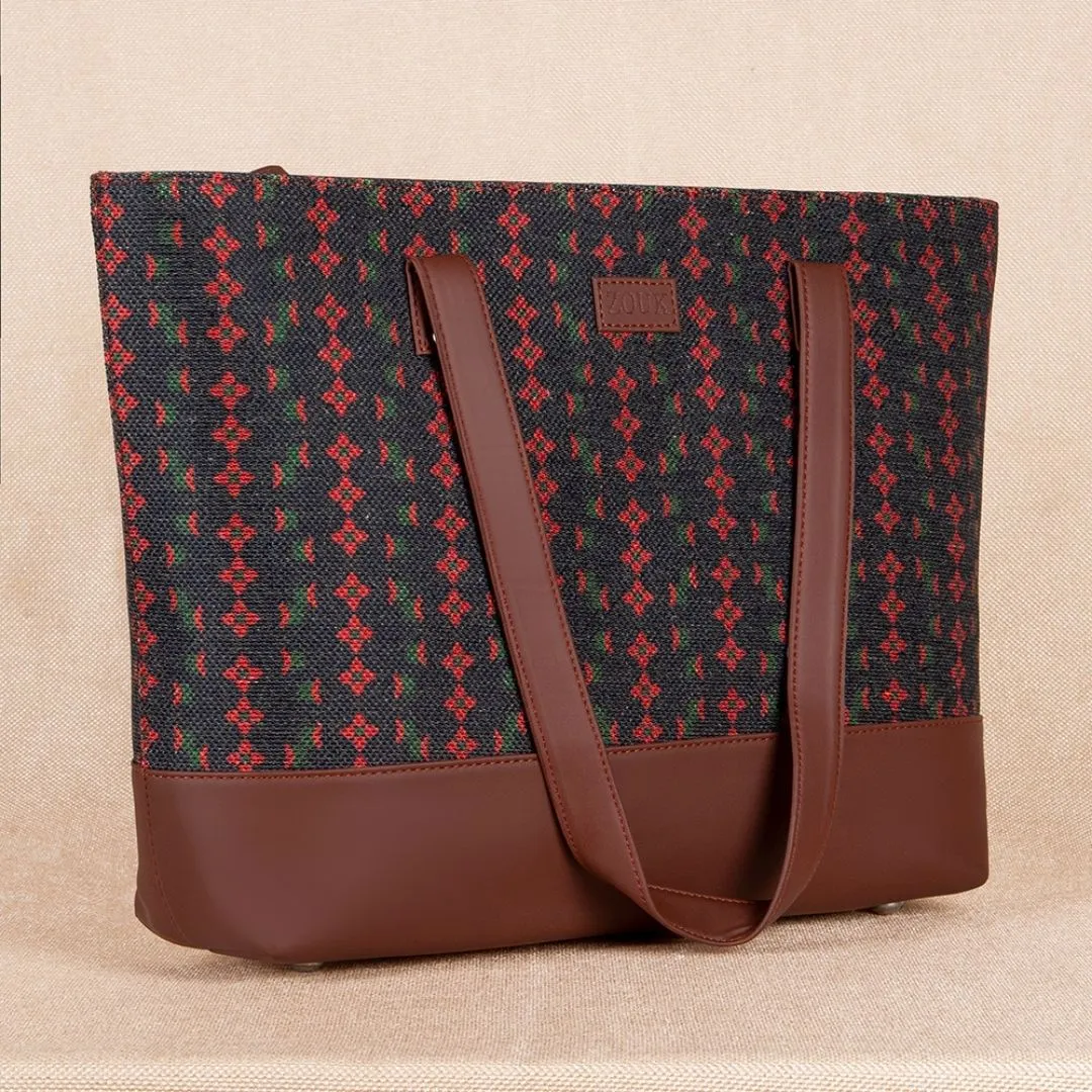 Shobha Niwas Lotus Motif Shoulder Tote Bag