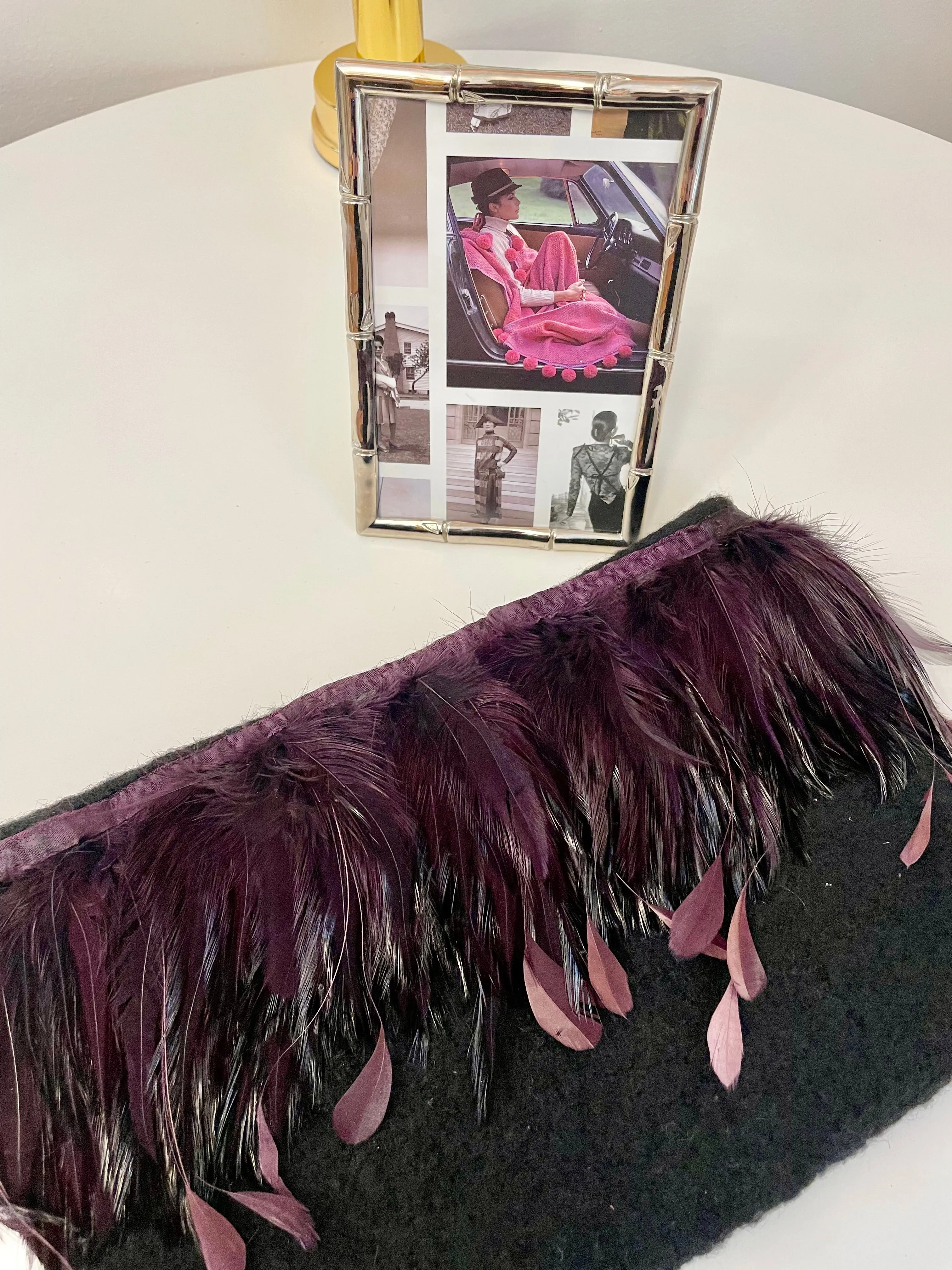 The most divine feather clutch bag..