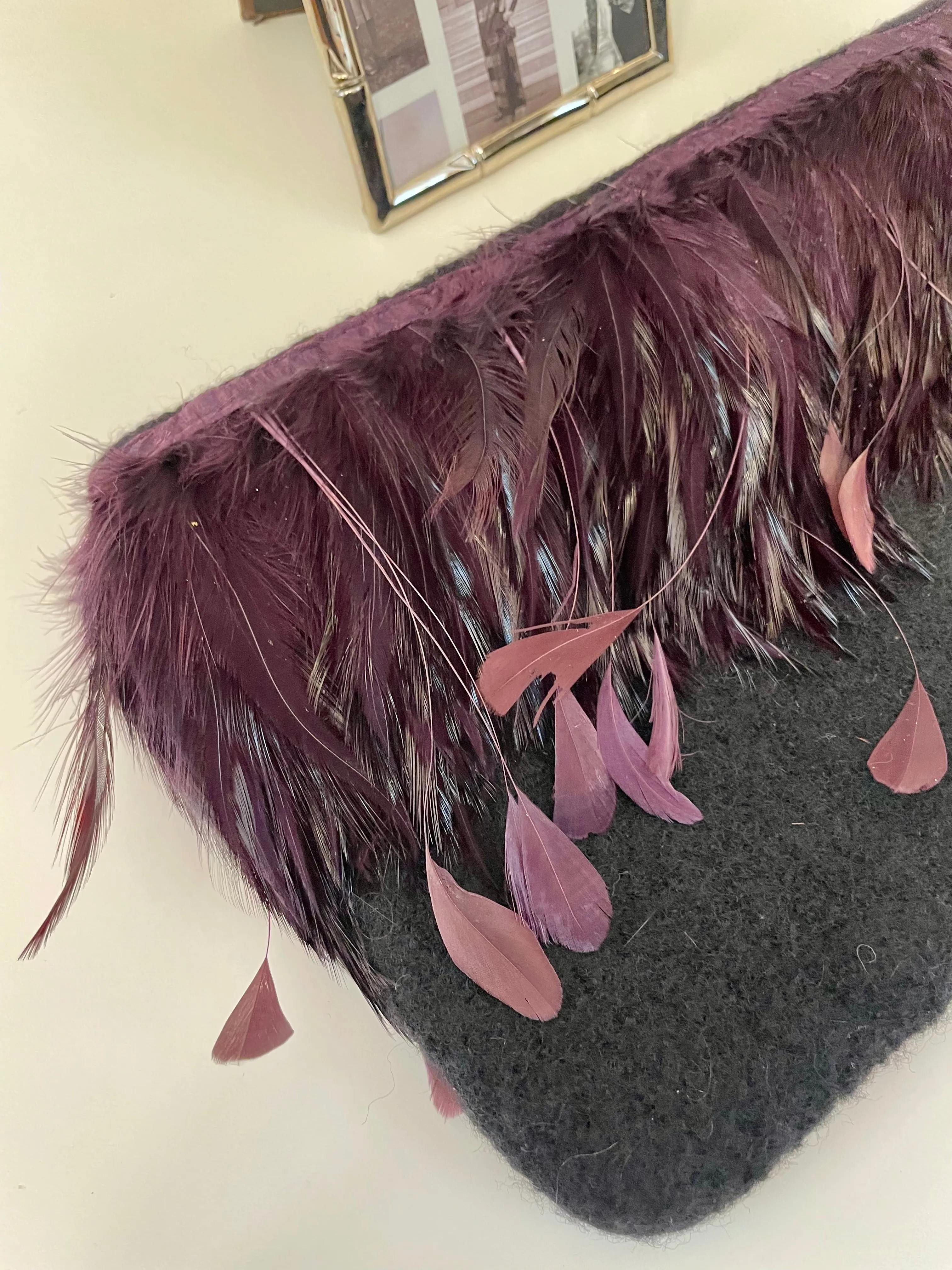 The most divine feather clutch bag..