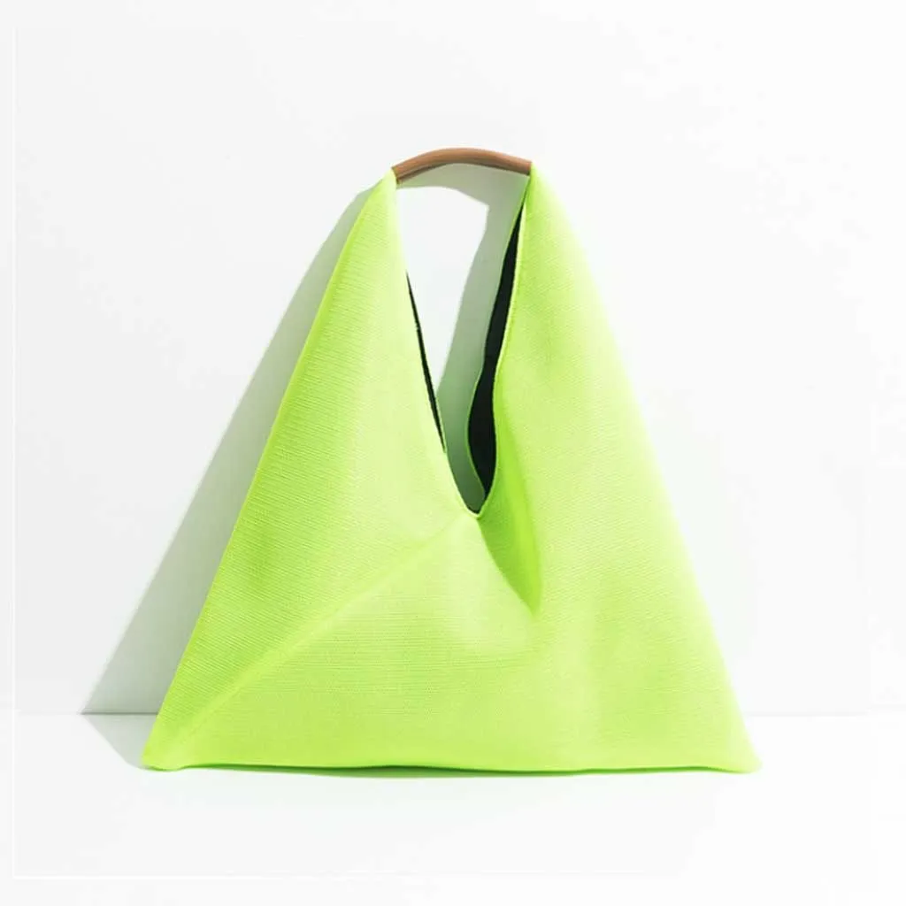 The Soleil Mesh Lightweight Shoulder Bag in lime