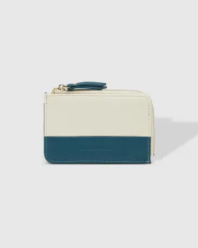 TILLY CARDHOLDER STEEL BLUE/ VANILLA