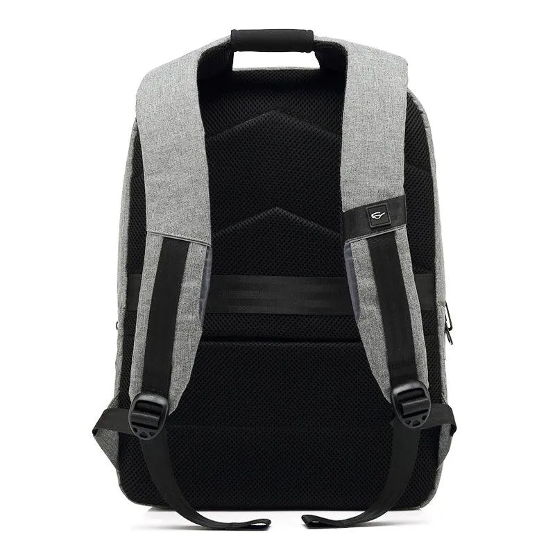 USB Charging Laptop Briefcase Business Travel Backpack-Grey