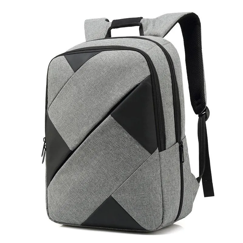 USB Charging Laptop Briefcase Business Travel Backpack-Grey