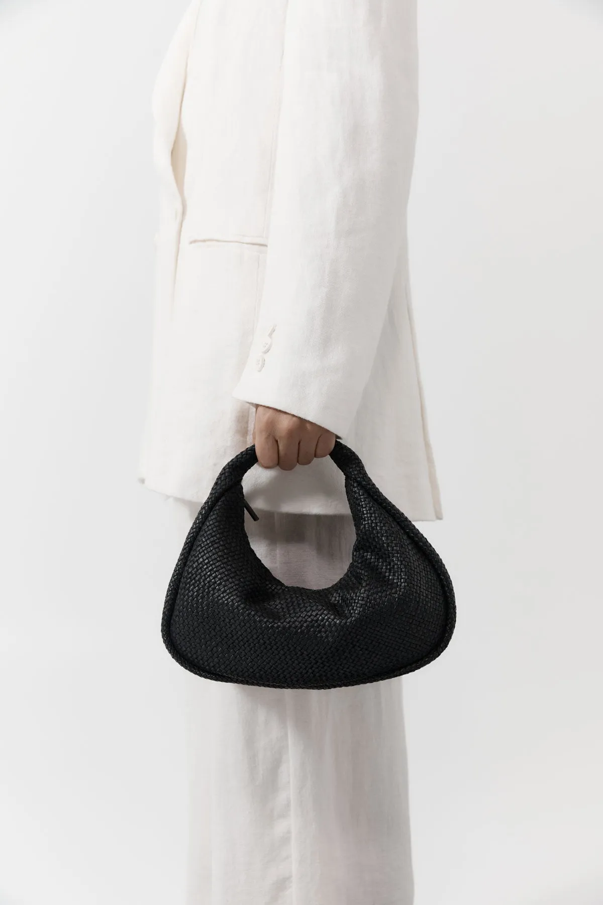 Woven Bon Bon Bag - Black