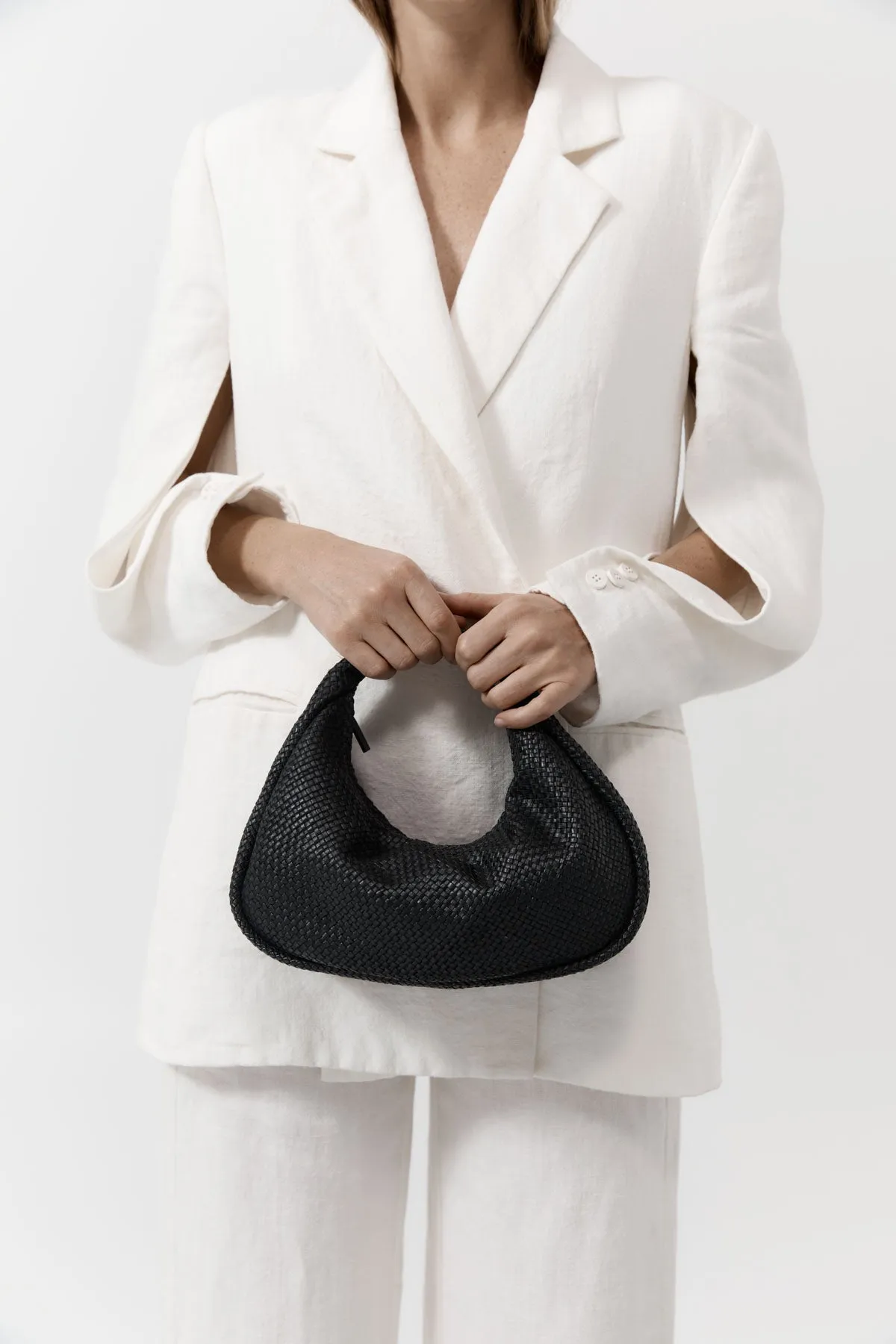 Woven Bon Bon Bag - Black